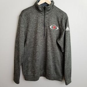 Adidas Climawarm Wisconsin gray pullover mens Sz L